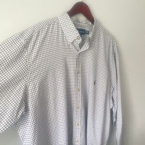 Ralph Lauren Mens 100% Cotton Gingham Button‎ Down Shirt Big & Tall Size 2XB